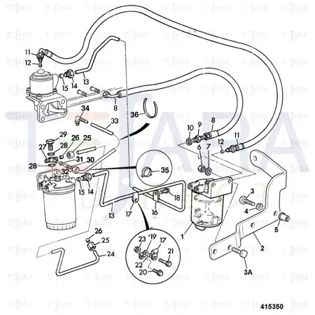 JCB Part No.# 649/51650, DIESEL FUEL HOSE - JCB Spare Parts