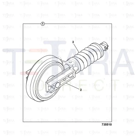 JCB Part No.# 215/12229, SS.P.N332/B3486 SPRING RECOIL & TE - JCB Spare Parts
