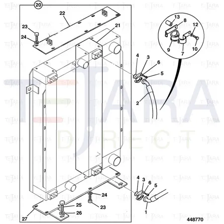 JCB Part No.# 616/80131, Hose - JCB Spare Parts