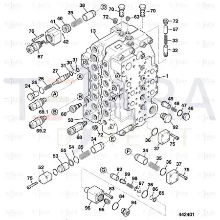 JCB Part No.# 25/221769, O Ring seal - JCB Spare Parts