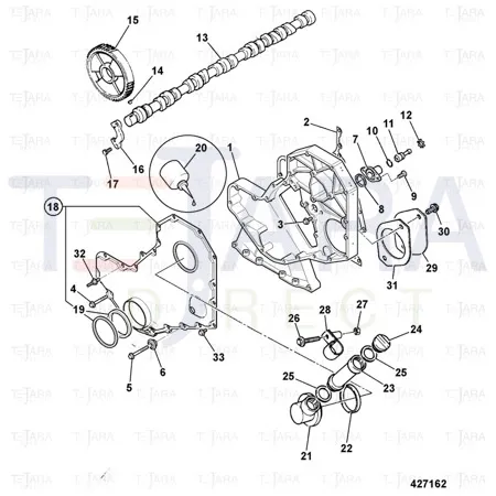 JCB Part No.# 02/912227, Seal front oil - JCB Spare Parts