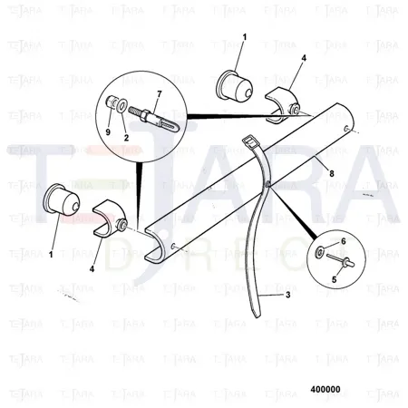 JCB Part No.# 123/04734, ANTILUCE FASTENER M10 - JCB Spare Parts