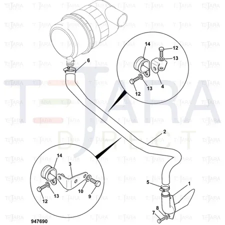 JCB Part No.# 332/C8678, HOSE - JCB Spare Parts