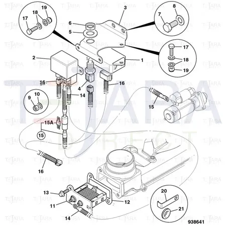 JCB Part No.# 716/30252, RELAY grid heater - JCB Spare Parts