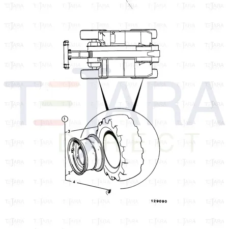 JCB Part No.# 41/924000, WHEEL 12.00X25 DC - JCB Spare Parts