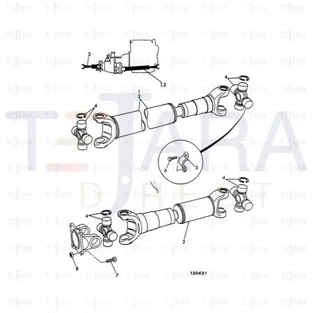 JCB Part No.# 914/52800, PROP-SHAFT - JCB Spare Parts