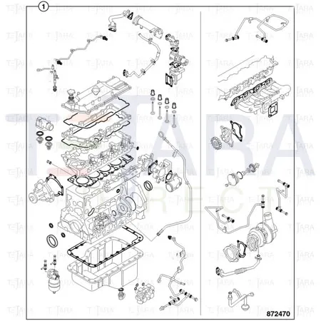 JCB Part No.# 02/802675, Gasket engine over - JCB Spare Parts