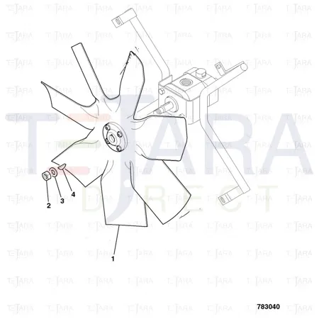JCB Part No.# 30/926498, COOLING FAN - JCB Spare Parts