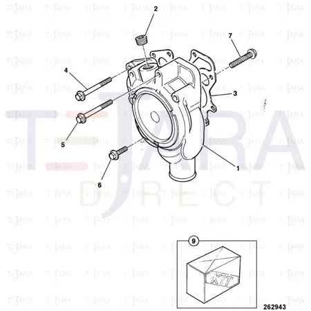 JCB Part No.# 02/201539, GASKET W/PUMP - JCB Spare Parts