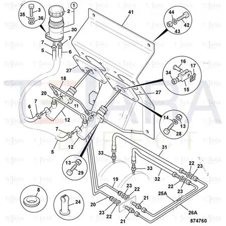 JCB Part No.# 332/C1094, (W) (P) RUBBER HOSE 6x12x580 - JCB Spare Parts