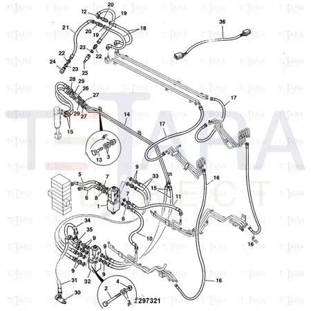 JCB Part No.# 629/30009, HOSE HYDRAULIC - JCB Spare Parts