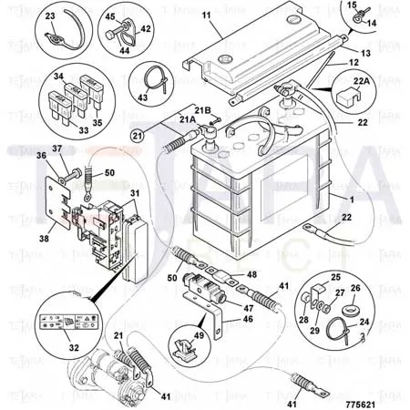 JCB Part No.# 332/C6514, J-BOLT M6x250mm - JCB Spare Parts