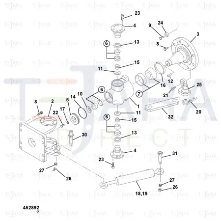 JCB Part No.# 7141/15122, VMT 160 CENTRE JOINT END CAP - JCB Spare Parts