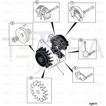 JCB Part No.# 714/40418, Alternator 12V, 65 - JCB Spare Parts