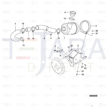 JCB Part No.# 7232/50316, HOSE - JCB Spare Parts