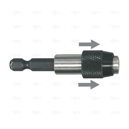 MAGNETIC BIT HOLDER 60 MM INOX TYPE PUSH - EGA Master