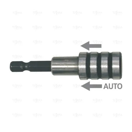 MAGNETIC BIT HOLDER 75 MM INOX (AUTOMATIC PULL TYPE) - EGA Master