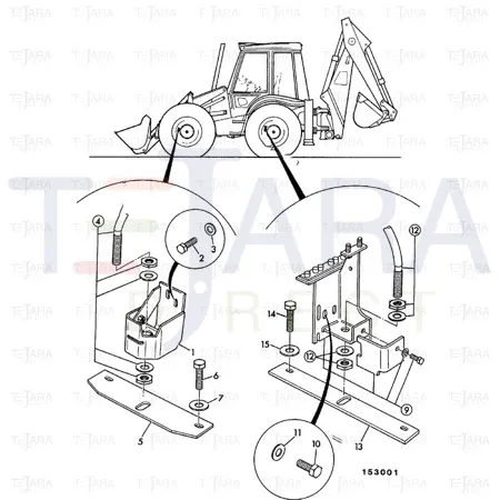 JCB Part No.# 123/03514, PLATE-REAR - JCB Spare Parts