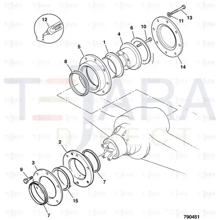 JCB Part No.# 813/10273, AXLE PIVOT SEAL REAR - JCB Spare Parts