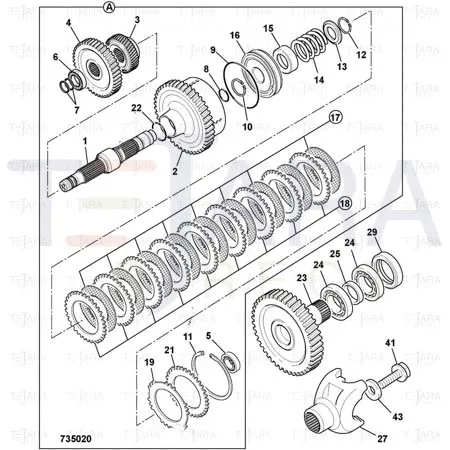 JCB Part No.# 904/20281, SEAL - TRIPLE LIP - JCB Spare Parts