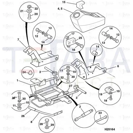 JCB Part No.# 826/10349, CAP SCREW M8X25 - JCB Spare Parts