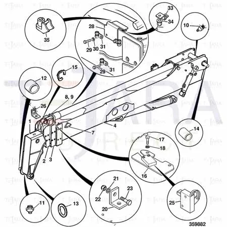 JCB Part No.# 332/C4117, (W) (P) WA OUTER BOOM 540-170 - JCB Spare Parts