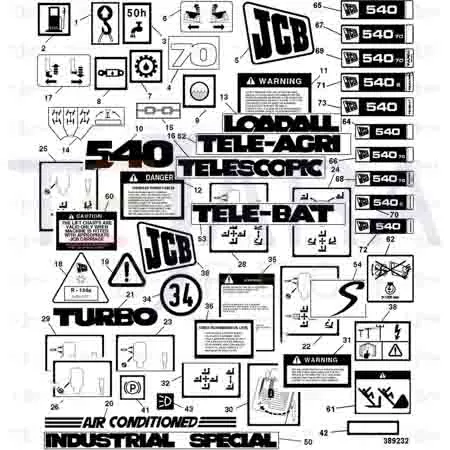 JCB Part No.# 817/04184, Decal loadall insignia - JCB Spare Parts