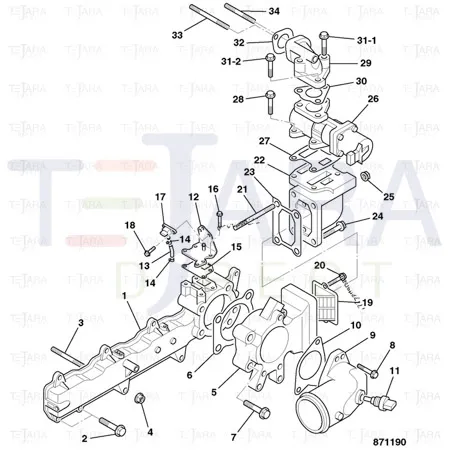 JCB Part No.# 02/802680, Pipe elbow connect - JCB Spare Parts