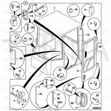 JCB Part No.# 826/11026, (W) (P) (W) (P) DOUBLE ROTOR LATCH AWLS - JCB Spare Parts