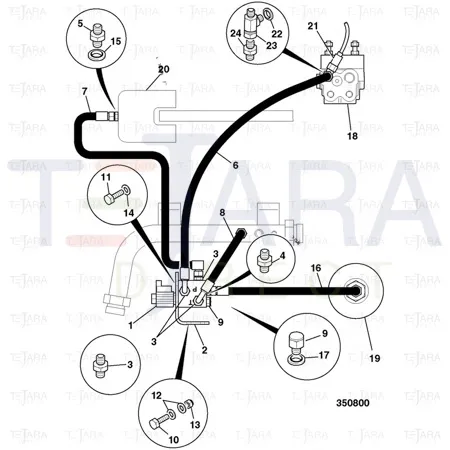 JCB Part No.# 1406/0009, BONDED WASHER 11mm - JCB Spare Parts