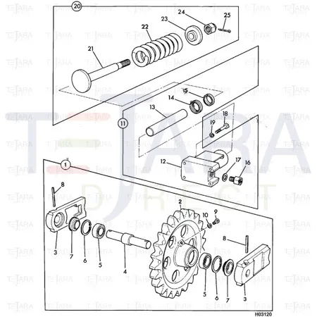 JCB Part No.# 232/21601, CAP END - JCB Spare Parts