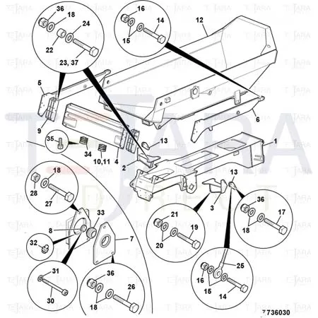 JCB Part No.# 331/26279, STOP ARTICULATION - JCB Spare Parts