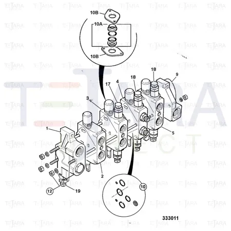JCB Part No.# 25/929310A, MRV 3200 PSI - JCB Spare Parts