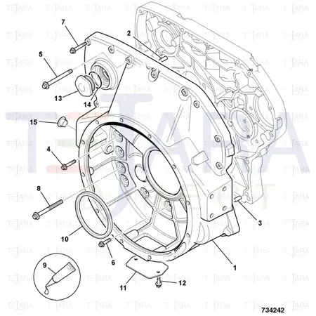 JCB Part No.# 1317/3416Z, BOLT -M10X70(KANBAN) - JCB Spare Parts
