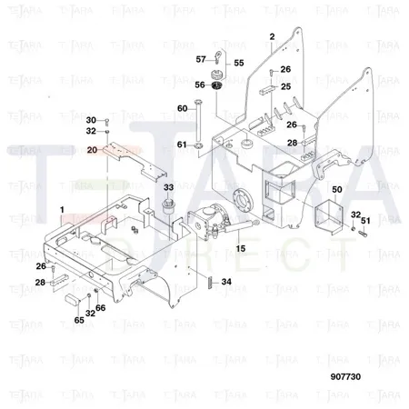 JCB Part No.# 7141/12136, Bracket Hose - JCB Spare Parts