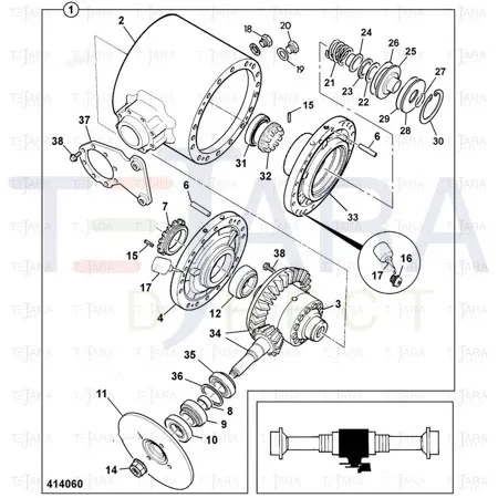 JCB Part No.# 907/03800, TAPER ROLLER BEARING - JCB Spare Parts