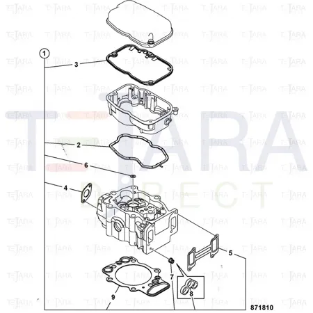 JCB Part No.# SC1725112, Kit-top gasket - JCB Spare Parts