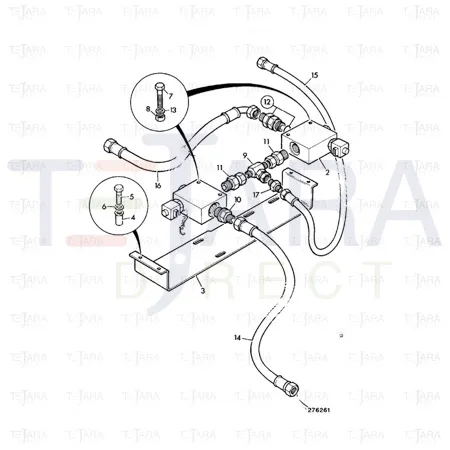 JCB Part No.# 613/36018, HOSE 1/2BSP 1950mm - JCB Spare Parts