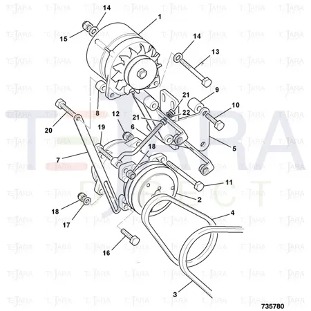 JCB Part No.# 331/28348, DRIVE BELT 1200mm - JCB Spare Parts