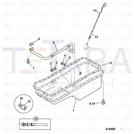 JCB Part No.# 02/911271, GASKET, OIL SUMP - JCB Spare Parts