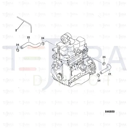 JCB Part No.# 7242/50141, HOSE - JCB Spare Parts