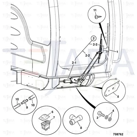 JCB Part No.# 714/40289, MOTOR: LOWER WIPER - JCB Spare Parts
