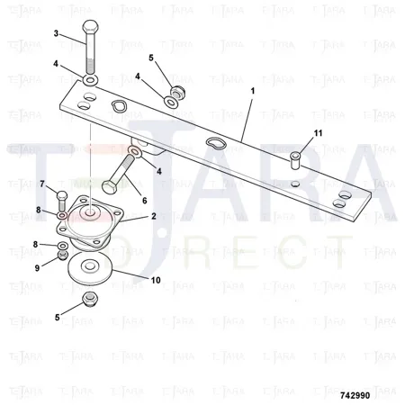 JCB Part No.# 332/P7213, RESILIENT MOUNT - JCB Spare Parts