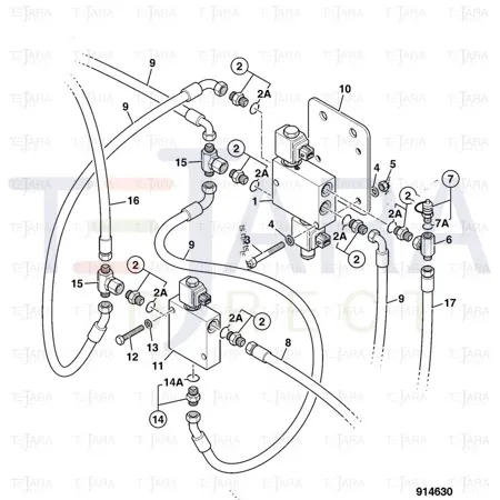 JCB Part No.# 928/60349, DUMP BRAKE VALVE - JCB Spare Parts