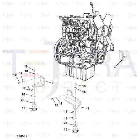 JCB Part No.# 2622/08036, Damper Rubber Pad - JCB Spare Parts