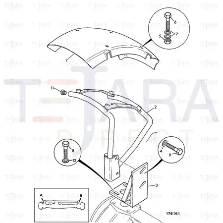 JCB Part No.# 123/03523, FENDER LH - JCB Spare Parts