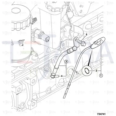 JCB Part No.# 320/04250, DIPSTICK ASSY ABI - SHORT - JCB Spare Parts