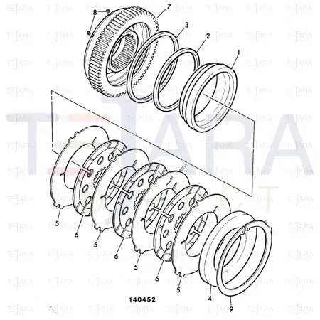 JCB Part No.# 453/01810, 'PISTON - BRAKE - JCB Spare Parts
