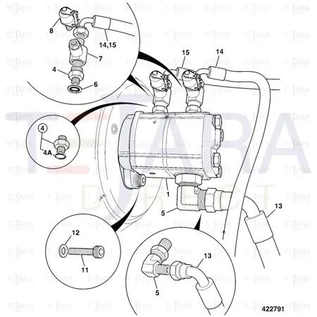 JCB Part No.# 816/90594, ADAPTOR ELBOW - JCB Spare Parts