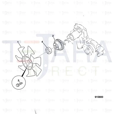 JCB Part No.# 02/602048, Fan . - JCB Spare Parts